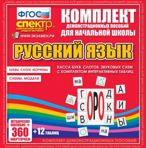 Динамические раздаточные пособия. Русский язык (комплект демонстрационных материалов). Касса букв, слогов, звуковых схем с набором интерактивных таблиц. - fgospostavki.ru - Омск