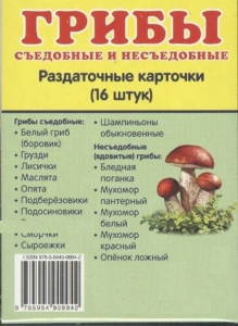 Раздаточные карточки "Грибы съедобные и не съедобные" - fgospostavki.ru - Омск