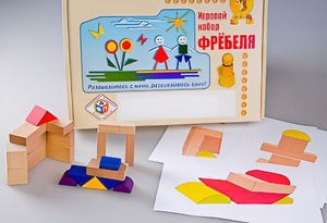 Игровой набор Фребеля "Конструктор деревянный без соединений-2" (Серия "Эксперимент") - fgospostavki.ru - Омск