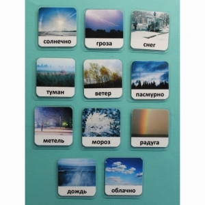 Набор карточек "Погода" (с фотографиями) - fgospostavki.ru - Омск