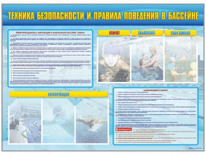 Стенд-уголок "Техника безопасности и правила поведения в бассейне" - fgospostavki.ru - Омск