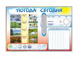 Стенд-уголок маркерный "Погода сегодня" - fgospostavki.ru - Омск