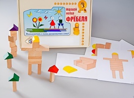 Игровой набор Фребеля "Конструктор деревянный без соединений-3" (Серия "Эксперимент") - fgospostavki.ru - Омск