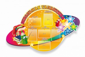 Стенд "Школьная галактика" резной стенд - fgospostavki.ru - Омск