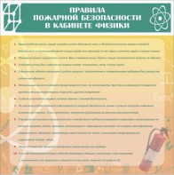 Стенд "Правила пожарной безопасности в кабинете физики" - fgospostavki.ru - Омск